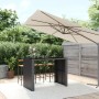 Mesa alta bar ratán PE y superficie vidrio negro 145x80x110 cm de vidaXL, Mesas de jardín - Ref: Foro24-362597, Precio: 254,2...