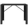Mesa alta bar ratán PE y superficie vidrio negro 145x80x110 cm de vidaXL, Mesas de jardín - Ref: Foro24-362597, Precio: 254,2...