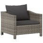 Sillón de jardín con cojín ratán sintético gris de vidaXL, Conjuntos de jardín - Ref: Foro24-362693, Precio: 126,88 €, Descue...