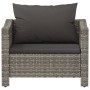 Sillón de jardín con cojín ratán sintético gris de vidaXL, Conjuntos de jardín - Ref: Foro24-362693, Precio: 126,88 €, Descue...