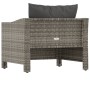Sillón de jardín con cojín ratán sintético gris de vidaXL, Conjuntos de jardín - Ref: Foro24-362693, Precio: 126,88 €, Descue...