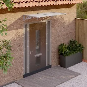 Marquesina puerta policarbonato gris y transparente 152,5x90 cm de vidaXL, Toldos - Ref: Foro24-153691, Precio: 62,79 €, Desc...