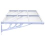 Marquesina puerta policarbonato gris y transparente 152,5x90 cm de vidaXL, Toldos - Ref: Foro24-153691, Precio: 63,75 €, Desc...
