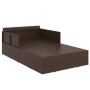 Tumbona con cojines ratán sintético marrón 182x118x63 cm de vidaXL, Camas para exteriores - Ref: Foro24-362266, Precio: 303,6...
