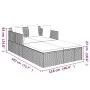 Tumbona con cojines ratán sintético marrón 182x118x63 cm de vidaXL, Camas para exteriores - Ref: Foro24-362266, Precio: 298,1...