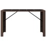 Mesa alta bar superficie vidrio ratán PE marrón 185x80x110 cm de vidaXL, Mesas de jardín - Ref: Foro24-362599, Precio: 184,96...