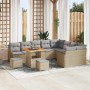 Conjunto de sofás de jardín 12 pcs Beige ratán sintético en Sofás de exterior | Comprar online en Foru.es