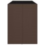 Mesa alta bar superficie vidrio ratán PE marrón 185x80x110 cm de vidaXL, Mesas de jardín - Ref: Foro24-362599, Precio: 184,96...