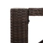 Mesa alta bar superficie vidrio ratán PE marrón 185x80x110 cm de vidaXL, Mesas de jardín - Ref: Foro24-362599, Precio: 184,96...