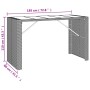 Mesa alta bar superficie vidrio ratán PE marrón 185x80x110 cm de vidaXL, Mesas de jardín - Ref: Foro24-362599, Precio: 184,96...