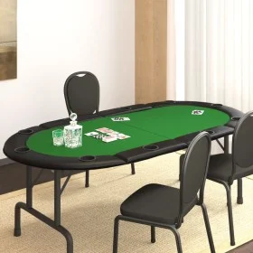 Folding poker board for 10 players green 208x106x3 cm by vidaXL, Game and poker tables - Ref: Foro24-80400, Price: 149,07 €, ...