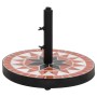Base de sombrilla redonda color terracota y blanco 12 kg de vidaXL, Bases para sombrillas - Ref: Foro24-362217, Precio: 87,86...