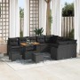 Conjunto de sofás de jardín 12 pcs Negro ratán sintético en Sofás de exterior | Comprar online en Foru.es