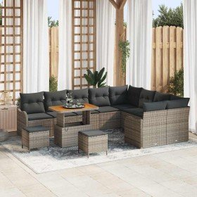 Conjunto de sofás de jardín 12 pcs Gris ratán sintético en Sofás de exterior | Comprar online en Foru.es