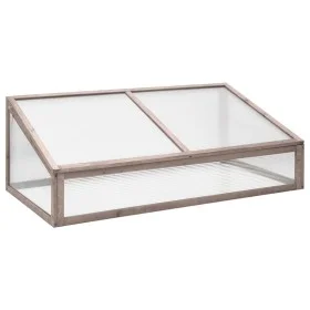 Gray fir wood greenhouse 110x58.5x39 cm by vidaXL, Greenhouses - Ref: Foro24-362647, Price: 77,28 €, Discount: %