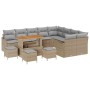 Conjunto de sofás de jardín 13 pcs Beige ratán sintético en Sofás de exterior | Comprar online en Foru.es