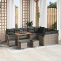Conjunto de sofás de jardín 13 pcs Gris ratán sintético en Sofás de exterior | Comprar online en Foru.es
