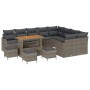 Conjunto de sofás de jardín 13 pcs Gris ratán sintético en Sofás de exterior | Comprar online en Foru.es