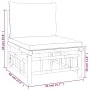 Set de muebles de jardín 12 pzas bambú con cojines gris oscuro de vidaXL, Conjuntos de jardín - Ref: Foro24-3155226, Precio: ...