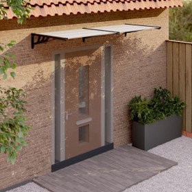 Marquesina puerta policarbonato negro y transparente 239x90 cm de vidaXL, Toldos - Ref: Foro24-153686, Precio: 81,78 €, Descu...