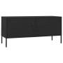 Mueble para TV de acero negro 105x35x50 cm en Muebles TV | Comprar online en Foru.es