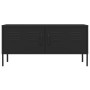 Mueble para TV de acero negro 105x35x50 cm en Muebles TV | Comprar online en Foru.es