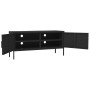 Mueble para TV de acero negro 105x35x50 cm en Muebles TV | Comprar online en Foru.es
