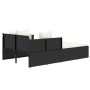 Tumbona con cojines ratán sintético negro 182x118x63 cm de vidaXL, Camas para exteriores - Ref: Foro24-362267, Precio: 355,99...