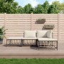 Juego de muebles de jardín 4 pzas y cojines ratán PE antracita de vidaXL, Sofás de exterior - Ref: Foro24-3186726, Precio: 29...