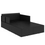 Tumbona con cojines ratán sintético negro 182x118x63 cm de vidaXL, Camas para exteriores - Ref: Foro24-362267, Precio: 355,99...