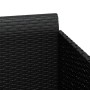 Tumbona con cojines ratán sintético negro 182x118x63 cm de vidaXL, Camas para exteriores - Ref: Foro24-362267, Precio: 355,99...