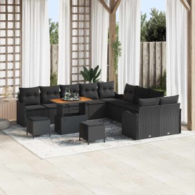 Conjunto de sofá de jardín 13 pcs Negro ratán sintético en Sofás de exterior | Comprar online en Foru.es