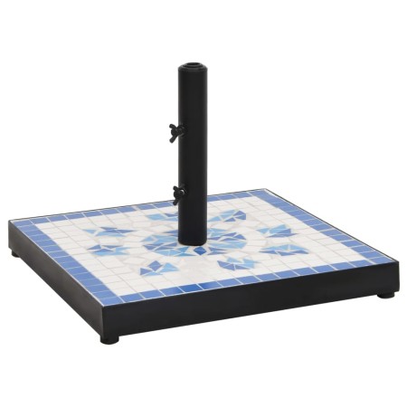 Base de sombrilla cuadrada azul y blanco 12 kg de vidaXL, Bases para sombrillas - Ref: Foro24-362222, Precio: 75,43 €, Descue...