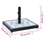 Base de sombrilla cuadrada azul y blanco 12 kg de vidaXL, Bases para sombrillas - Ref: Foro24-362222, Precio: 75,43 €, Descue...