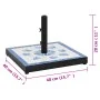 Base de sombrilla cuadrada azul y blanco 12 kg de vidaXL, Bases para sombrillas - Ref: Foro24-362222, Precio: 74,14 €, Descue...