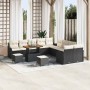 Conjunto de sofá de jardín 13 pcs Negro ratán sintético en Sofás de exterior | Comprar online en Foru.es