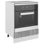 Armario de horno cocina madera ingeniería gris 60x46x81,5 cm de vidaXL, Armarios de cocina - Ref: Foro24-825835, Precio: 66,3...