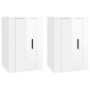 Muebles para TV de pared 2 uds blanco brillante 40x34,5x60 cm de vidaXL, Muebles TV - Ref: Foro24-816661, Precio: 49,22 €, De...