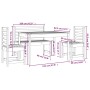 Juego de comedor para jardín 4 pzas madera maciza abeto Douglas de vidaXL, Conjuntos de jardín - Ref: Foro24-3154700, Precio:...
