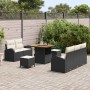Conjunto de sofás de jardín 8 pcs Negro ratán sintético en Sofás de exterior | Comprar online en Foru.es