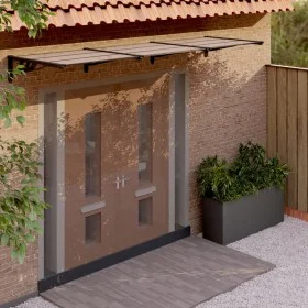Black polycarbonate door canopy 297.5x90 cm by vidaXL, Awnings - Ref: Foro24-153701, Price: 103,27 €, Discount: %