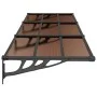 Marquesina de puerta policarbonato negro 297,5x90 cm de vidaXL, Toldos - Ref: Foro24-153701, Precio: 103,27 €, Descuento: %