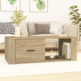 Mesa de centro madera contrachapada roble Sonoma 100x50,5x35 cm de vidaXL, Mesas de centro - Ref: Foro24-816539, Precio: 66,4...