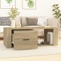 Mesa de centro madera contrachapada roble Sonoma 100x50,5x35 cm de vidaXL, Mesas de centro - Ref: Foro24-816539, Precio: 66,4...