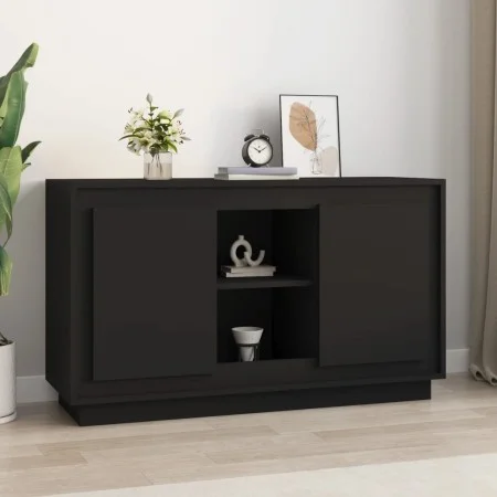 Aparador de madera contrachapada negro 102x35x60 cm de vidaXL, Aparadores - Ref: Foro24-831878, Precio: 95,51 €, Descuento: %
