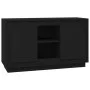 Aparador de madera contrachapada negro 102x35x60 cm de vidaXL, Aparadores - Ref: Foro24-831878, Precio: 95,51 €, Descuento: %