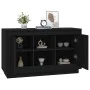 Aparador de madera contrachapada negro 102x35x60 cm de vidaXL, Aparadores - Ref: Foro24-831878, Precio: 95,51 €, Descuento: %
