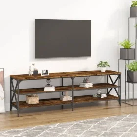 Mueble de TV madera contrachapada roble ahumado 160x40x50 cm de vidaXL, Muebles TV - Ref: Foro24-826731, Precio: 79,84 €, Des...