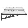 Marquesina puerta policarbonato negro y transparente 152,5x90cm de vidaXL, Toldos - Ref: Foro24-153684, Precio: 63,75 €, Desc...