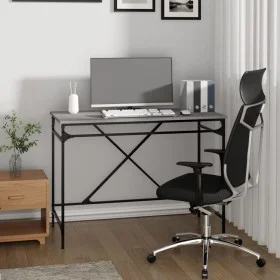 Escritorio hierro madera contrachapada gris Sonoma 100x50x75 cm de vidaXL, Escritorios - Ref: Foro24-826722, Precio: 95,59 €,...